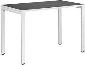 PAPERFLOW easyDesk Schreibtisch anthrazit rechteckig, 4-Fuß-Gestell weiß 114,0 x 60,0 cm