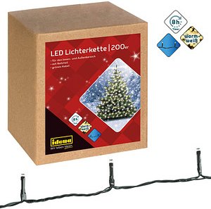 Idena 200er LED Lichterkette grün 29,9 cm, 1 St.
