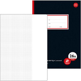 Staufen® Schulheft Oberschule 9,0 cm Rand Lineatur 26a kariert DIN A4 Außenrand, 20 Blatt