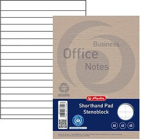 herlitz Stenoblock Recycling DIN A5 liniert, 1 St.