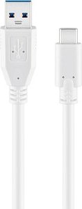 goobay USB 3.0 C/USB 3.0 A Kabel 0,2 m weiß, 1 St.