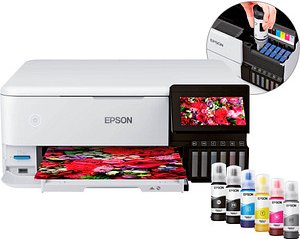 Thumbnail - AKTION: EPSON EcoTank ET-8500 3 in 1 Tintenstrahl-Multifunktionsdrucker weiß mit 80 Euro CashBack