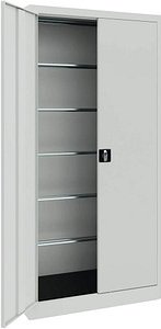 mauser Stahlschrank 790058A0 lichtgrau keine Fachböden 95,0 x 42,0 x 195,0 cm, aufgebaut, 1 St.