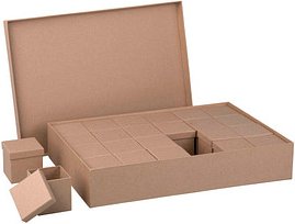 Rayher Adventskalender Pappmaché Boxen braun