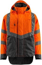 Thumbnail - MASCOT® unisex Warnjacke Harlow warnorange, anthrazit Größe 2XL