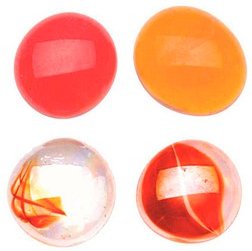 GLOREX Muggelsteine rot, braun, transparent Glasnuggets Ø 20,00 mm, 200,0 g, 1 Pack