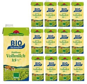 Schwarzwaldmilch H-Vollmilch Bio-laktosefreie Milch 3,5 % 12x 1,0 l