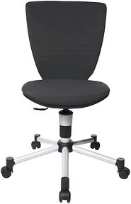 Thumbnail - Topstar Kinderdrehstuhl Titan® Junior 3D, 71407 BI0 Stoff schwarz, Gestell silber
