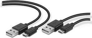 Thumbnail - speedlink USB 2.0 A/ Micro USB 2.0 A Kabel-Set STREAM 3,0 m schwarz, 2 St.