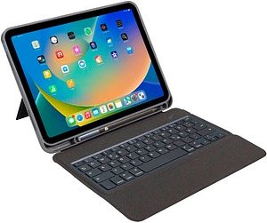 DEQSTER Slim Keyboard 2 iPad Tablet-Tastatur schwarz geeignet für Apple iPad 10. Gen (2022), Apple iPad 10. Gen (2024)