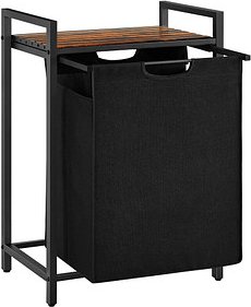 VASAGLE Wäschekorb braun, schwarz