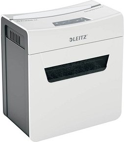 Thumbnail - LEITZ IQ 6X Protect Premium Aktenvernichter mit Partikelschnitt P-4, 4 x 40 mm, bis 6 Blatt, weiß
