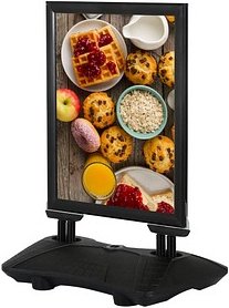update displays Kundenstopper WindPro schwarz DIN A1 2 Fächer