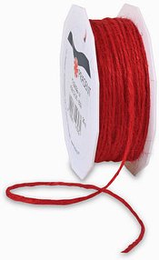PRÄSENT Kordel Jute matt rot 2,0 mm x 25,0 m