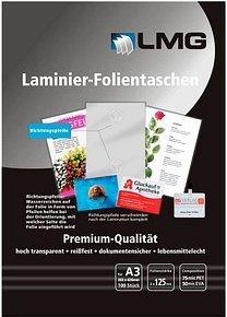 LMG Laminierfolien glänzend für A3 125 micron, 100 St.
