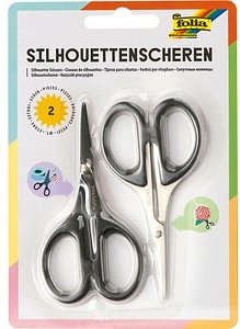 folia Silhouettenschere schwarz 10,5 cm, 2 St.