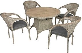 Garden Pleasure Sitzgruppe BASTIA, sand Kunststoff, Metall, 9-teilig