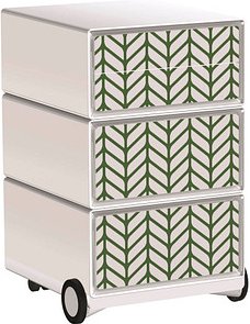 PAPERFLOW easyBox Tropical Rollcontainer weiß, bunt 60635 4 Auszüge 39,0 x 43,6 x 64,2 cm