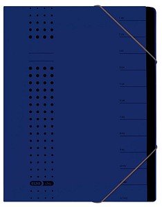 5 ELBA Ordnungsmappen chic 12 Fächer blau