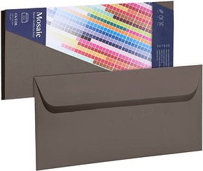 artoz Briefumschläge Mosaic DIN lang ohne Fenster graphit haftklebend 20 St.