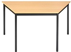Thumbnail - SODEMATUB Mehrzwecktisch buche, schwarz Trapezform, Vierkantrohr schwarz, 60,0/120,0 x 60,0 x 74,0 cm