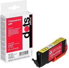 Thumbnail - dots gelb Druckerpatrone kompatibel zu Canon CLI-551 XL Y