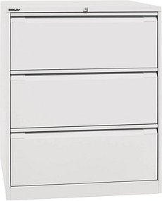 Thumbnail - BISLEY Hängeregistraturschrank verkehrsweiß 3 Schubladen 80,0 x 62,2 x 101,6 cm, 1 St.