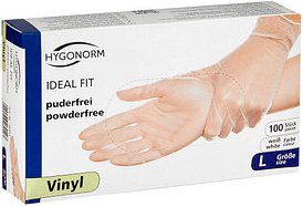 HYGONORM unisex Einmalhandschuhe IDEAL FIT weiß Größe L, 100 St.