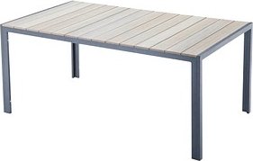 Thumbnail - Garden Pleasure Gartentisch Olivia anthrazit, hellgrau rechteckig 150,0 x 90,0 x 72,0 cm