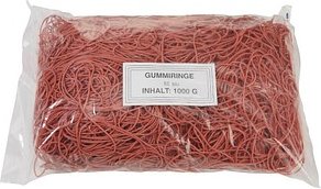 WBV Gummiringe rot, Ø 8,0 cm, 1000,0 g