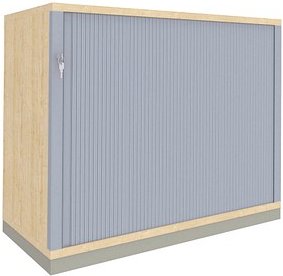 Thumbnail - fm Sidney Rollladenschrank silber, königsahorn 1 Fachboden 80,0 x 44,2 x 78,1 cm