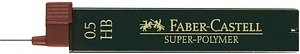 FABER-CASTELL SUPER-POLYMER Feinminen-Bleistiftminen schwarz HB 0,5 mm, 12 St.