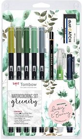 Tombow ABT Greenery Brush-Pen-Set farbsortiert, 1 Set