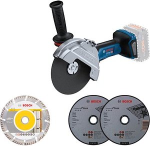 AKTION: BOSCH Professional GWS 18V-180 P Akku-Winkelschleifer-Set 18,0 V, ohne Akku mit Prämie nach Registrierung