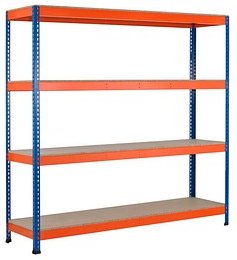 Thumbnail - SCHULTE Schwerlast-Weitspannregal Z1 18287-N blau/orange 184,1 x 77,3 x 243,8 cm