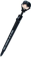 Thumbnail - BlueSky Kugelschreiber Wednesday - Fidget Pen inkl. Sammelfigur schwarz, Schreibfarbe: schwarz, 1 St.