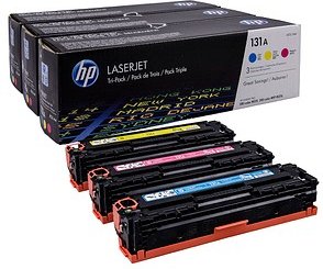 HP 131A (U0SL1AM) cyan, magenta, gelb Tonerkartuschen, 3er-Set