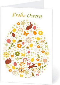 LUMA Grußkarten Ostern Ei LU889 DIN B6, 1 St.