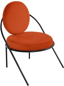 meet powered by PAPERFLOW Sessel SATURNE rost schwarz Kunstleder, 1 St.