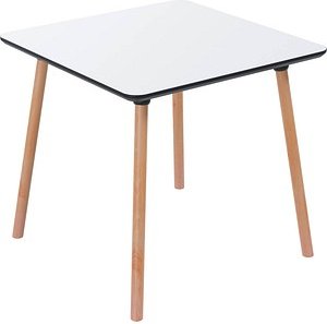 Thumbnail - meet powered by PAPERFLOW PALOMBA Bistrotisch quadratisch MDF-Platte weiß 80,0 x 80,0 x 75,0 cm, 1 St.