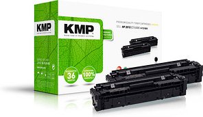 KMP H-T215DX schwarz Toner kompatibel zu HP 201X (CF400XD), 2er-Set