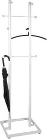 HAKU Möbel Kleiderständer 88381 weiß Metall 8 Haken 45,0 x 175,0 cm