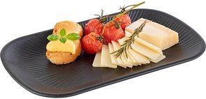 APS Tablett Nero GN 1/4 schwarz länglich 26,5 cm