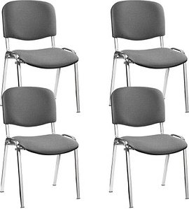 Thumbnail - Nowy Styl Besucherstühle Iso ISO CR 1.3 C73 grau, gemustert Stoff, 4 St.