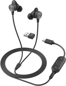 Logitech Zone Wired Earbuds USB-Headset schwarz, grau