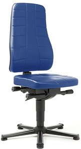 Thumbnail - bimos Arbeitsdrehstuhl All-In-One blau Kunstleder