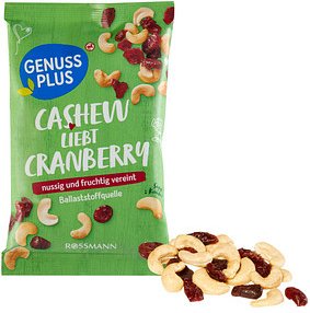 GENUSS PLUS CASHEW-CRANBERRY-MIX 150,0 g