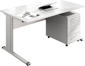 HAMMERBACHER Inader Büromöbel-Set lichtgrau