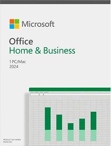 Microsoft Office Home & Business 2024 Office-Paket Vollversion (PKC)