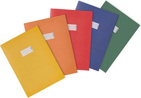 5 HERMA Heftumschläge farbsortiert Papier DIN A4